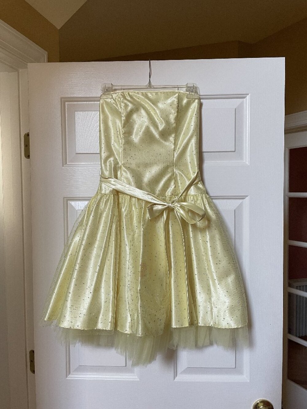 Jessica Mcclintock For Gunne Sax Yellow Sparkling Tulle Dress for Teen